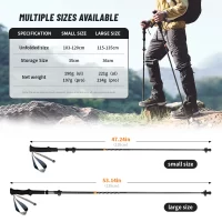 Naturehike Carbon Fibre Walking Poles with ergonomic cork grips and adjustable length