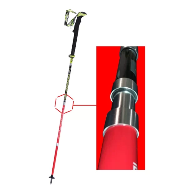 Pioneer Folding Ultralight Quick Lock Trekking Poles Hiking Pole Race Running Outdoor Walking Stick Carbon Fiber 115-135cm - Image 5