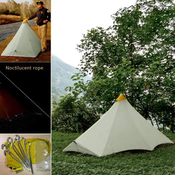 Ultralight Pyramid Flysheet Tent -  410g - 1 Person - Image 3
