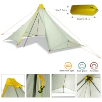 Ultralight Pyramid Flysheet Tent -  410g - 1 Person